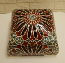 Moroccan Mosaic Jewelry Box 12 in — detail 5