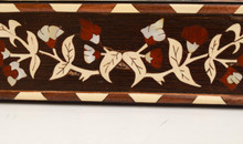 Floral Mother of Pearl Mirror Frame with Rosewood — view 5