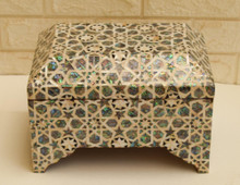 Moroccan Mosaic Jewelry Box 12 × 8 in — detail 2