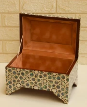 Moroccan Mosaic Jewelry Box 12 × 8 in — detail 9