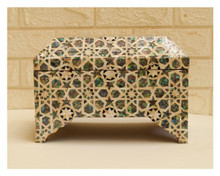 Mother of Pearl Mosaic Jewelry Box, 12 x 8 in