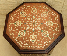 Syrian Octagonal Table, All-Over Floral Inlay — view 3