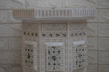 Egyptian Mother of Pearl Side Table on Arcaded Base — view 7