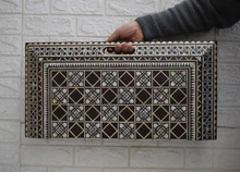 Backgammon Chess Board 25 in Shell Inlay — detail 1