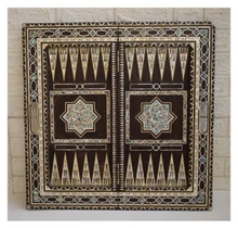 Backgammon Chess Board 25 in Shell Inlay