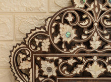 Syrian Mother of Pearl Mirror 28 in — detail 6