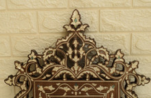 Syrian Mother of Pearl Mirror 27 in — detail 2