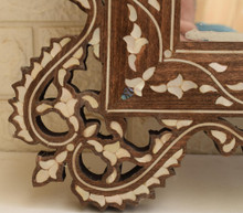Syrian Mother of Pearl Mirror 27 in — detail 4
