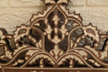Syrian Mother of Pearl Mirror 27 in — detail 8