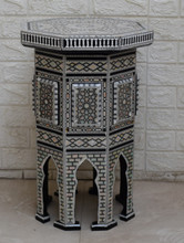 Octagonal Table with Mashrabiya Arcaded Base — view 3