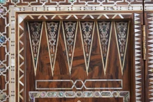 Mother of Pearl Backgammon Set, Ringed Star Medallion — view 4