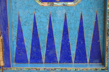 Lapis & Turquoise Backgammon Board 25 in — detail 4