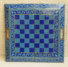 Lapis & Turquoise Backgammon Board 25 in — detail 7