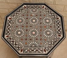 Octagonal Side Table with Rosette Medallions — view 5