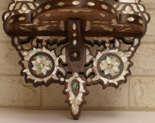Syrian Mother of Pearl Wall Shelf 24 in — detail 2