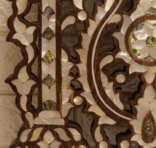 Syrian Mother of Pearl Wall Shelf 24 in — detail 3