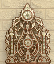Syrian Mother of Pearl Wall Shelf 24 in — detail 4
