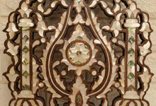 Syrian Mother of Pearl Wall Shelf 24 in — detail 5