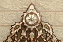 Syrian Mother of Pearl Wall Shelf 24 in — detail 6