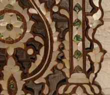 Syrian Mother of Pearl Wall Shelf 24 in — detail 7