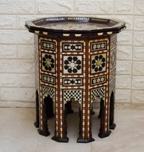 Octagon Inlay Side Table 19.7 in — detail 1