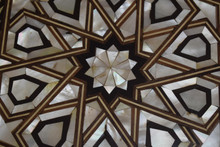 Octagonal Inlay Table, Petal Rosette Top — view 6