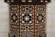 Octagonal Inlay Table, Petal Rosette Top — view 7