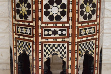 Octagonal Inlay Table, Petal Rosette Top — view 8