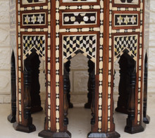 Octagonal Inlay Table, Petal Rosette Top — view 9
