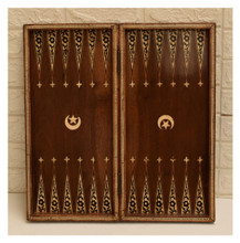 Vintage Turkish Bone Inlay Backgammon Board, 20 in