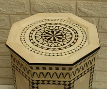 Camel Bone & Ebony Side Table 18.5 in — detail 2