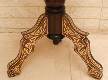 Moroccan Inlaid Pedestal Table 25 in — detail 10