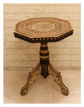 Moroccan Inlaid Pedestal Table 25 in