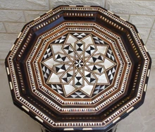 Syrian Octagon Inlay Table 19.7 in — detail 2