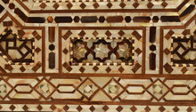 Moroccan Mother of Pearl Mirror 28 × 28 in — detail 7