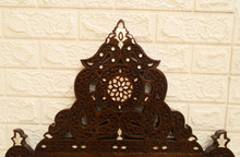 Hand-Carved Damascene Mirror with Mother of Pearl — view 5