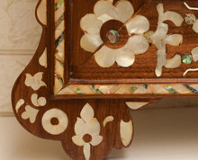 Vintage Syrian Inlaid Mirror Frame — view 4