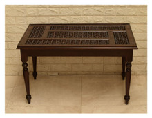 Mashrabiya Lattice Coffee Table, Five-Panel Top, 35 in
