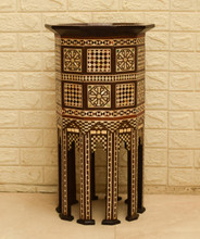 Octagonal Inlay Side Table 27 in — detail 2