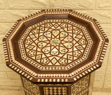 Tall Octagonal Mother of Pearl Side Table — view 4