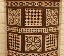Octagonal Inlay Side Table 27 in — detail 6