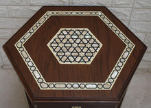 Moroccan Inlay Side Table 22 × 20 in — detail 3