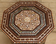 Mother of Pearl & Bone Octagon Table 24 in — detail 2