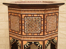 Mother of Pearl and Bone Octagonal Table on Colonnade — view 6