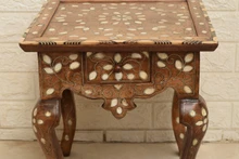Vintage Syrian Side Table 15 in — detail 2