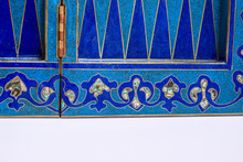 Two-Sided Backgammon and Chess Set, Lapis and Turquoise Inlay — view 7