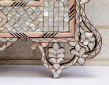 Ornate Syrian Mirror Sheathed in Shell Mosaic — view 11