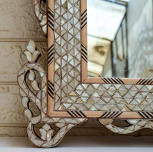 Syrian Mirror Frame, Chevron Bands and Arched Crest — view 6
