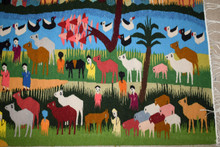 Old Village and Camels handwoven tapestry — view 7
