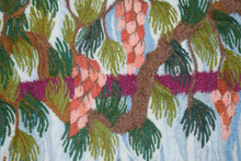 33" Grape Harvest Handwoven Tapestry, Figurative Egyptian Wool Wall Hanging, Natural Dye Folk Art — detail 7